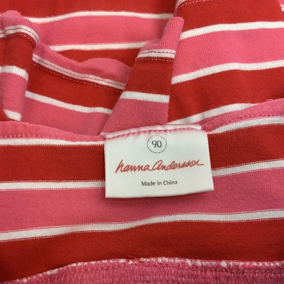 Hanna Andersson Top Girls Sz 3/90 Lot Of 2 Tank Stripe Tiers Ruffles Red Purple - Picture 15 of 15